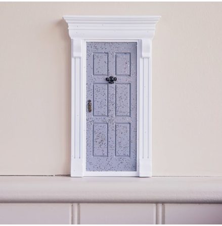 Magisk dörr - grå med glitter